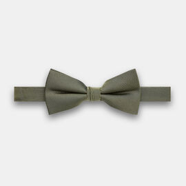Lisson Self Textured Silk Bow Tie, Olive, hi-res